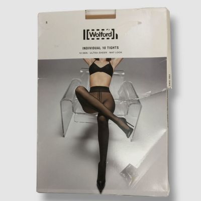 Wolford Women's Beige Solid Stretch Individual 10 Tights Size S